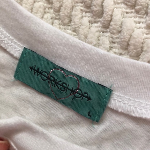 Boutique White Muscle Tank w/ Black L.A. Logo - Picture 2 of 2